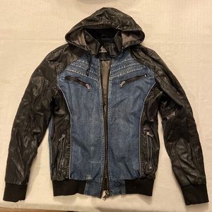 Denim and Leather look jacket